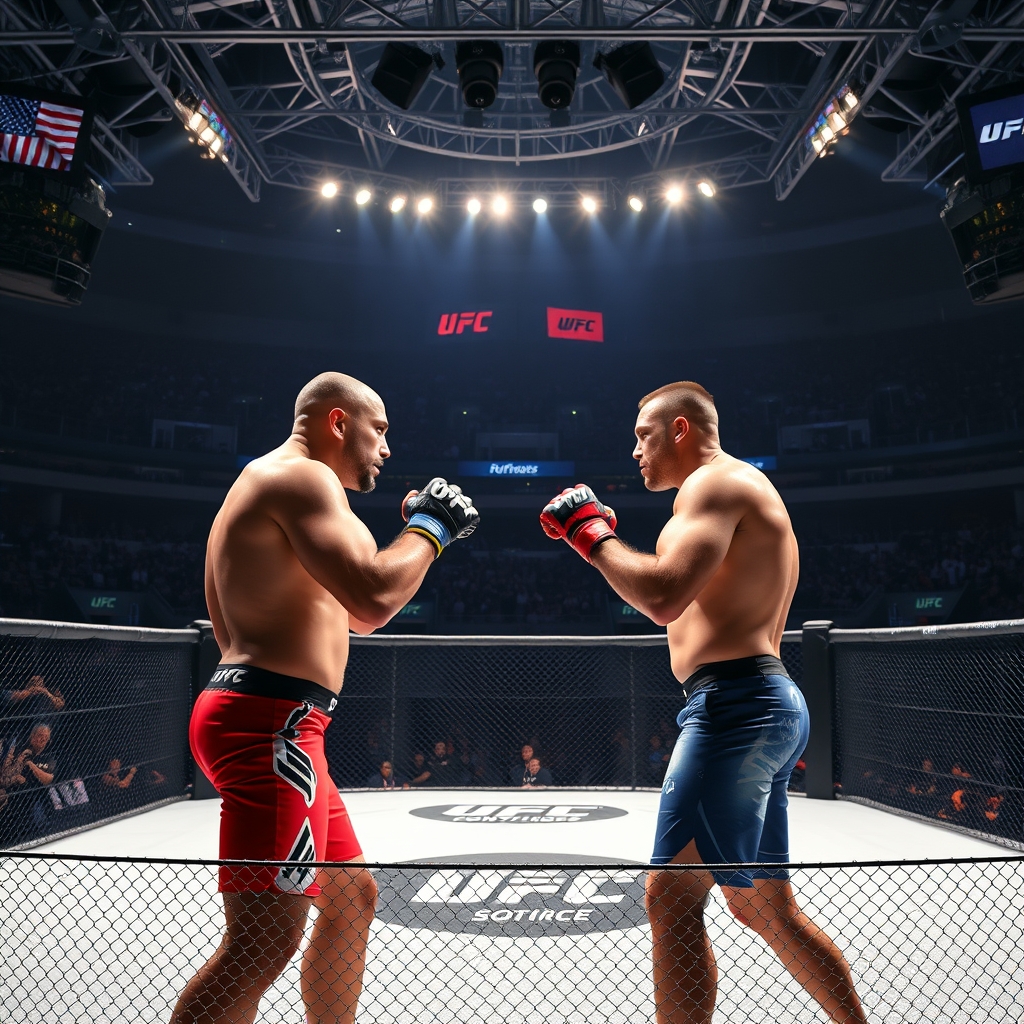 UFC fighters in action