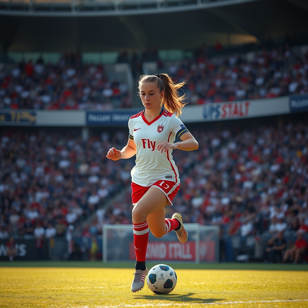 Women's World Cup trophy and football